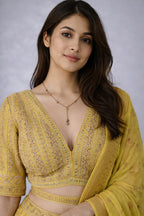 Mustard yellow lehanga