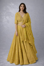Mustard yellow lehanga