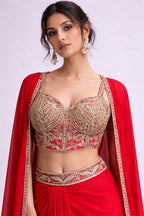 Red dhoti set