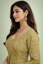 Green indo western 