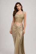 gold evening gown