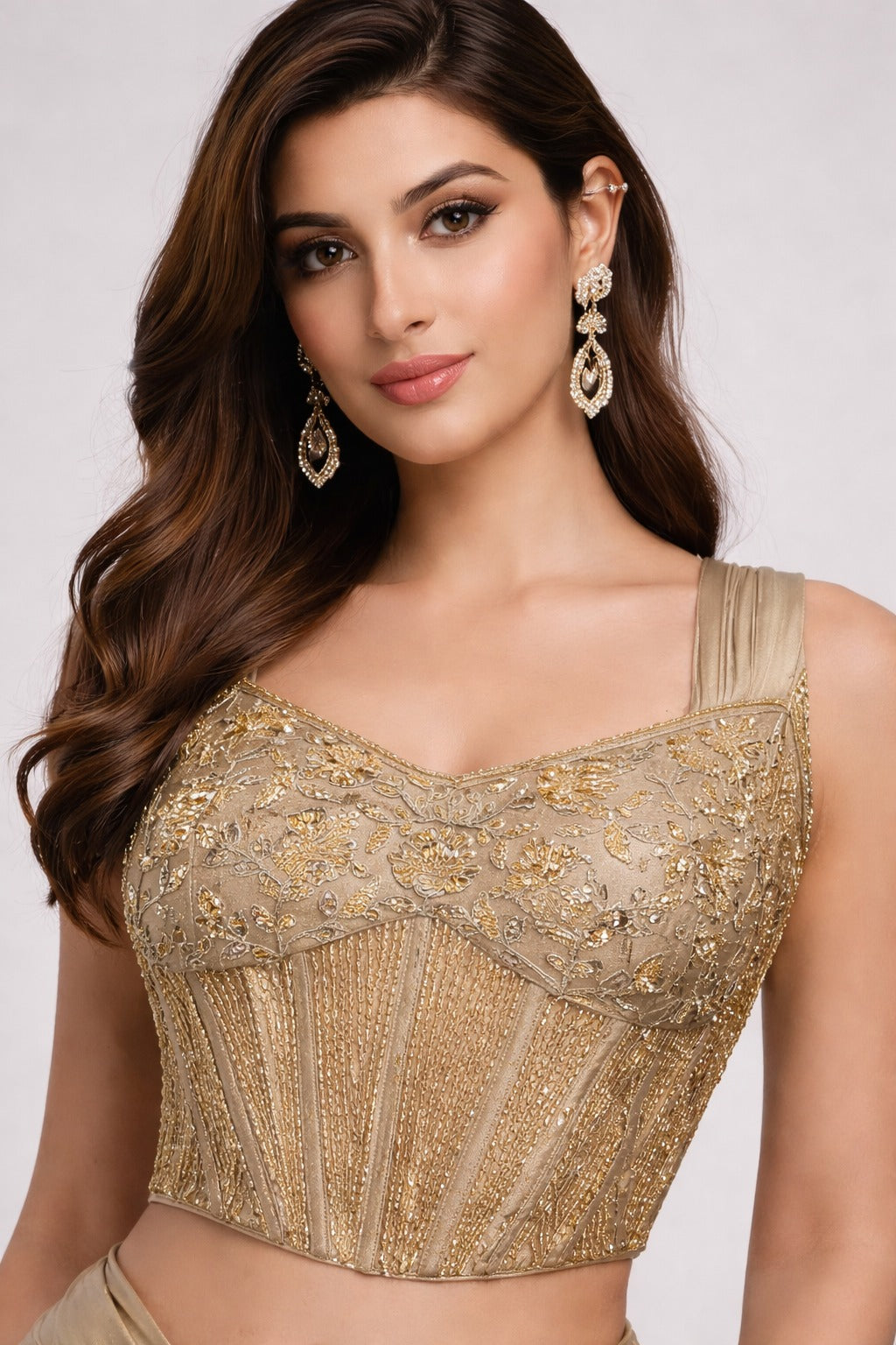 gold evening gown