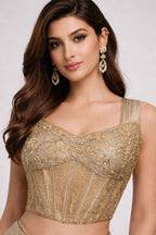 gold evening gown