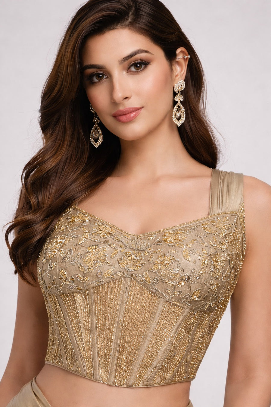 gold evening gown