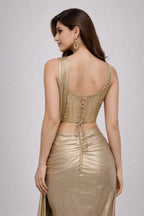 gold evening gown