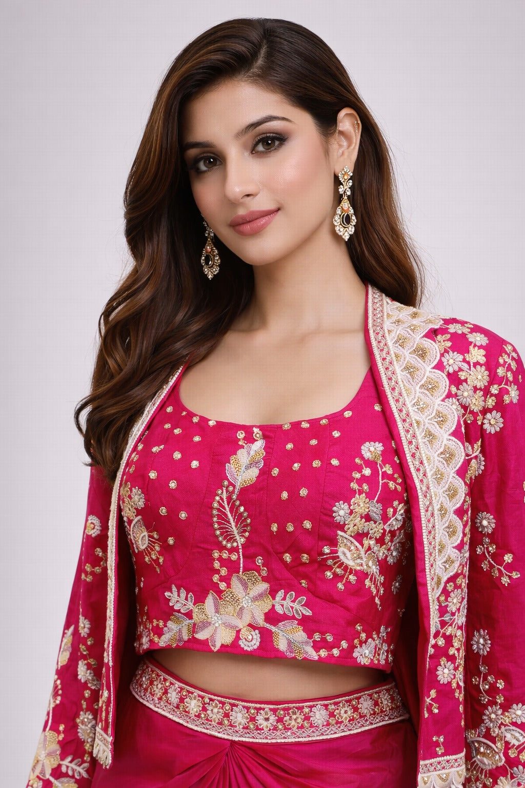 pink dhoti style