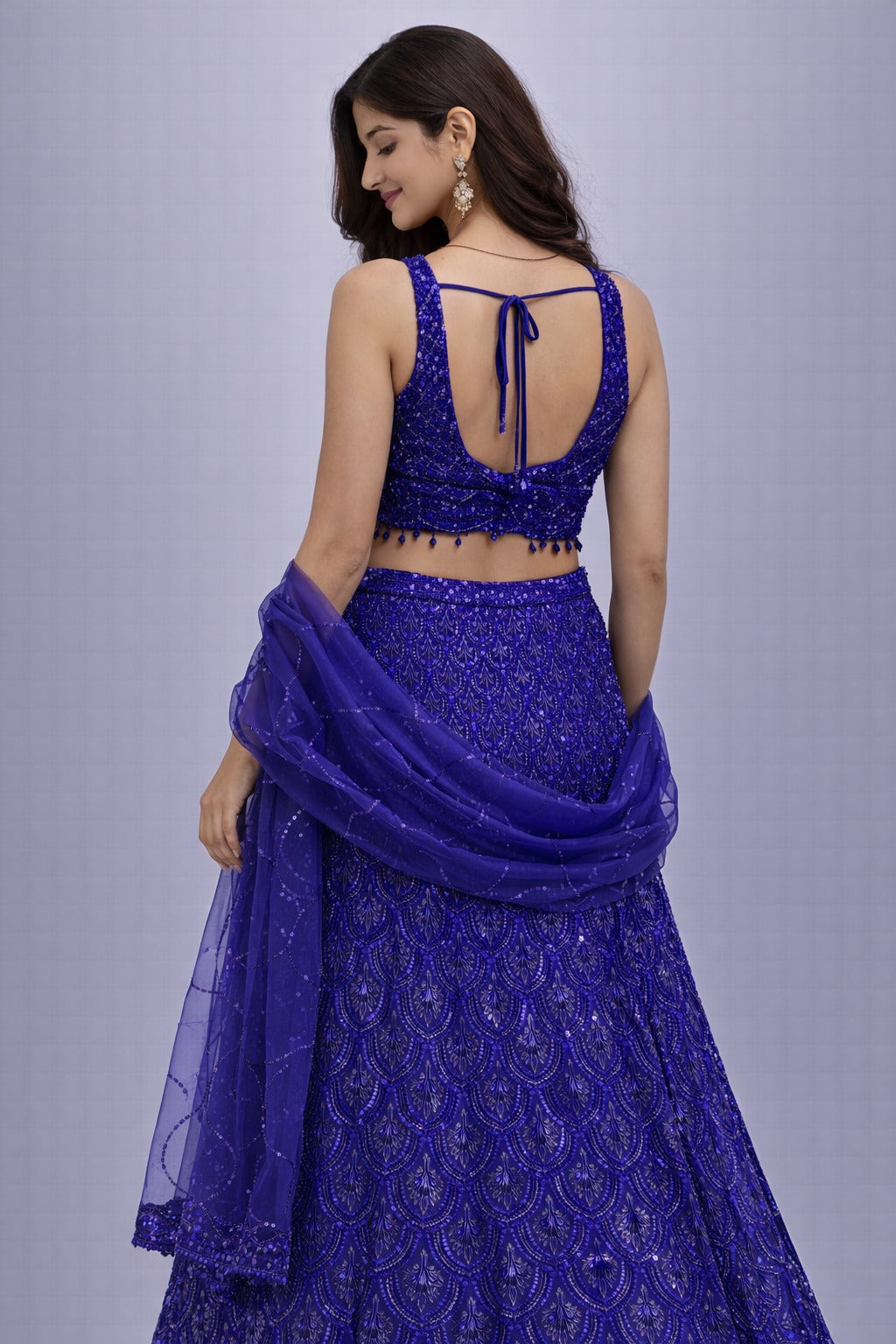 Navy blue lehanga