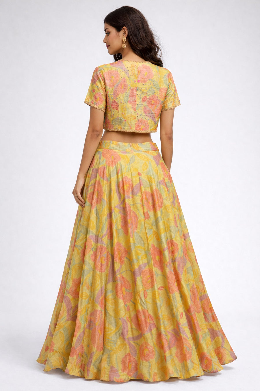Mustard yellow lehanga