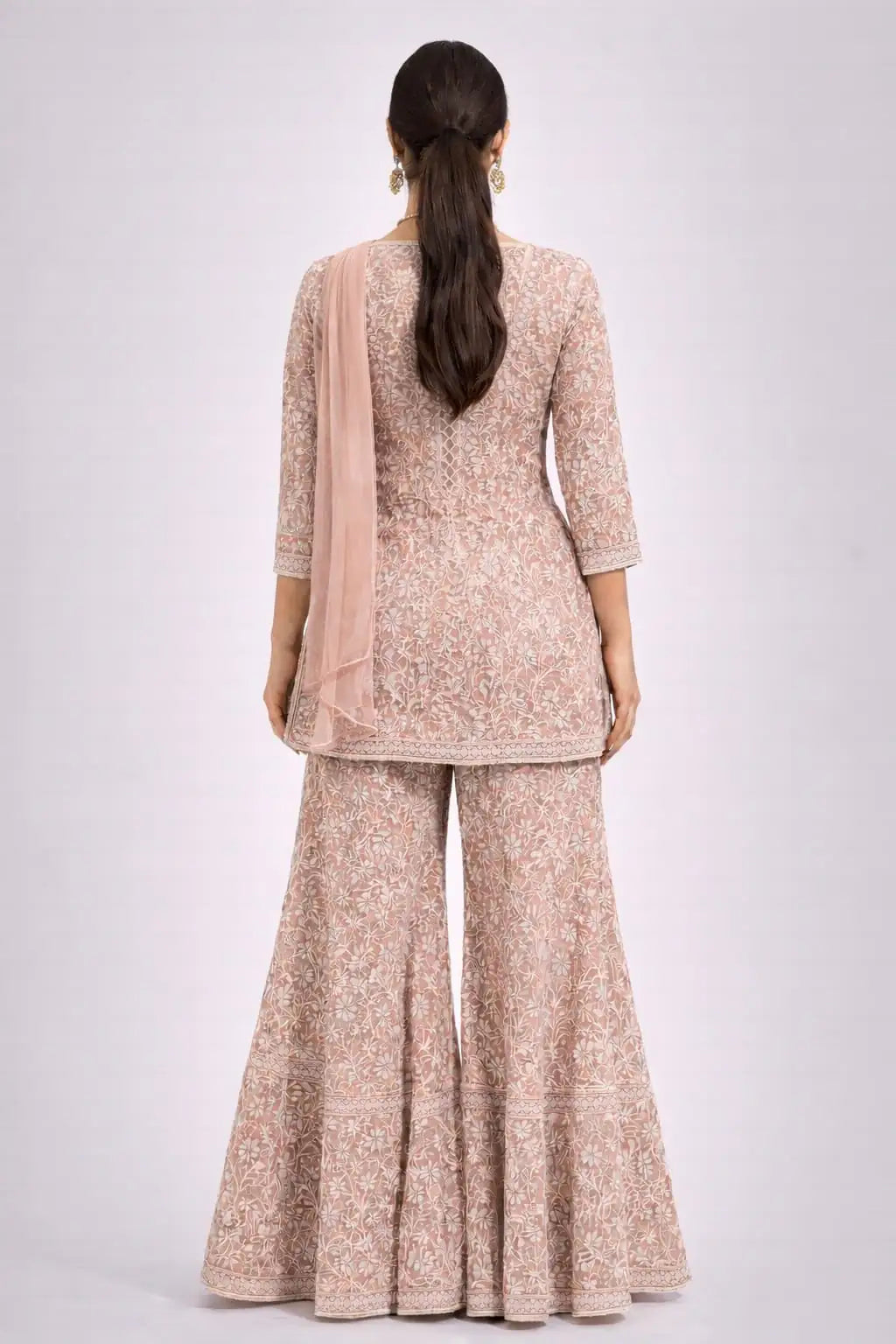 beige sharara set