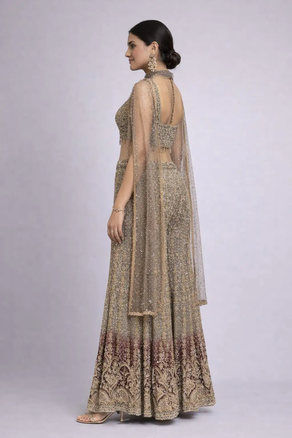 Grey Sharara set