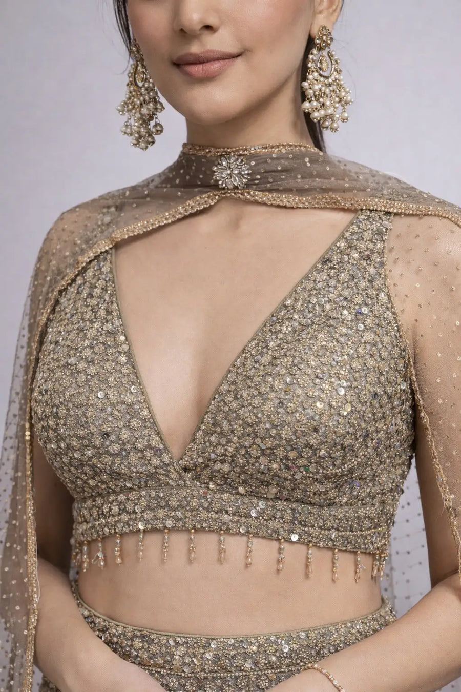 Grey Sharara set
