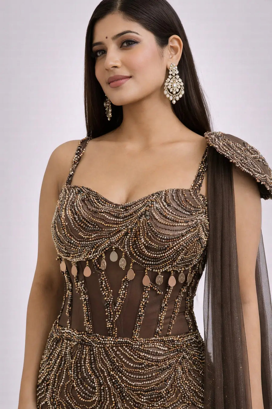  brown dress