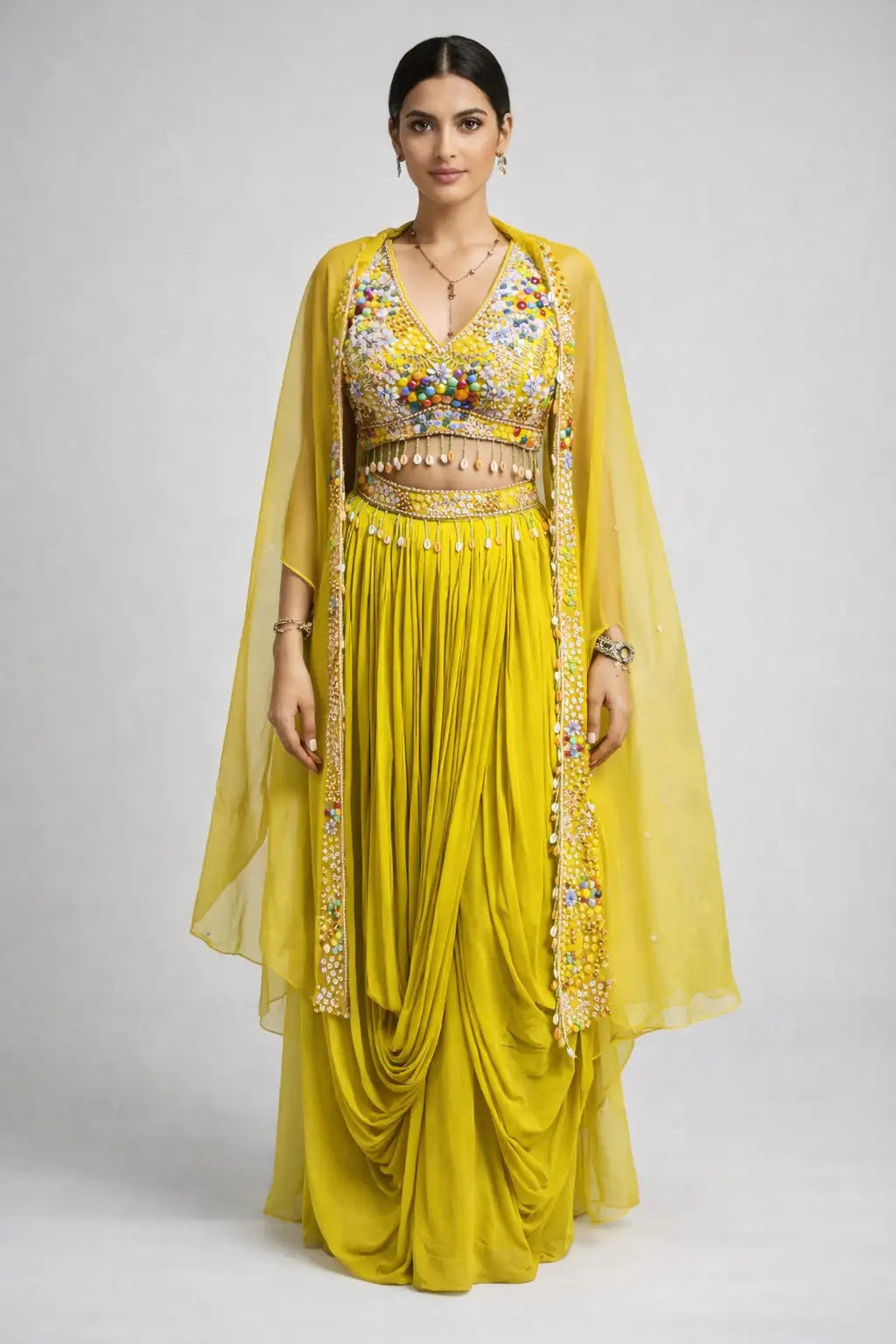 yellow traditional outfit