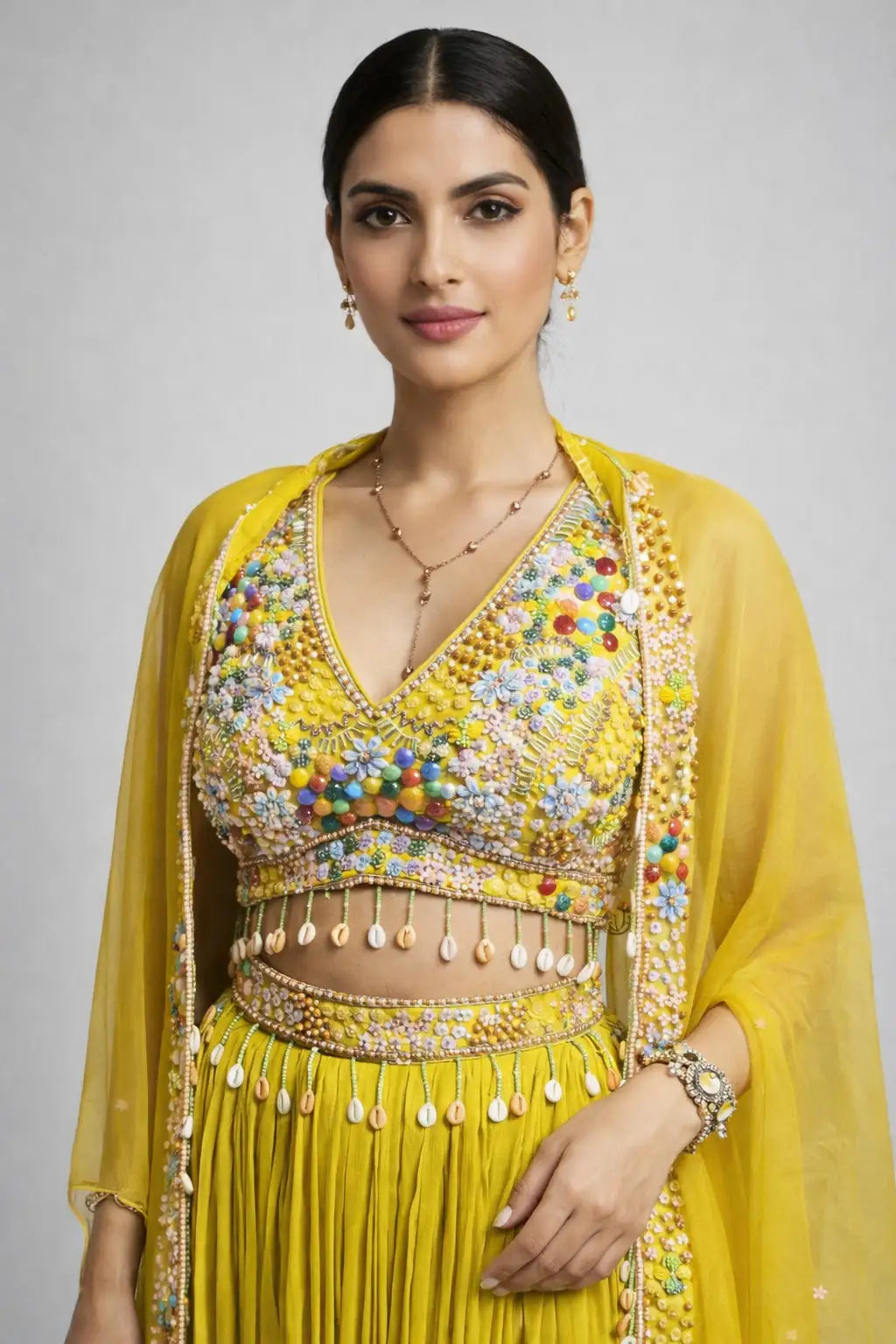 yellow traditional outfit