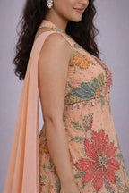 floral two-piece sharara set