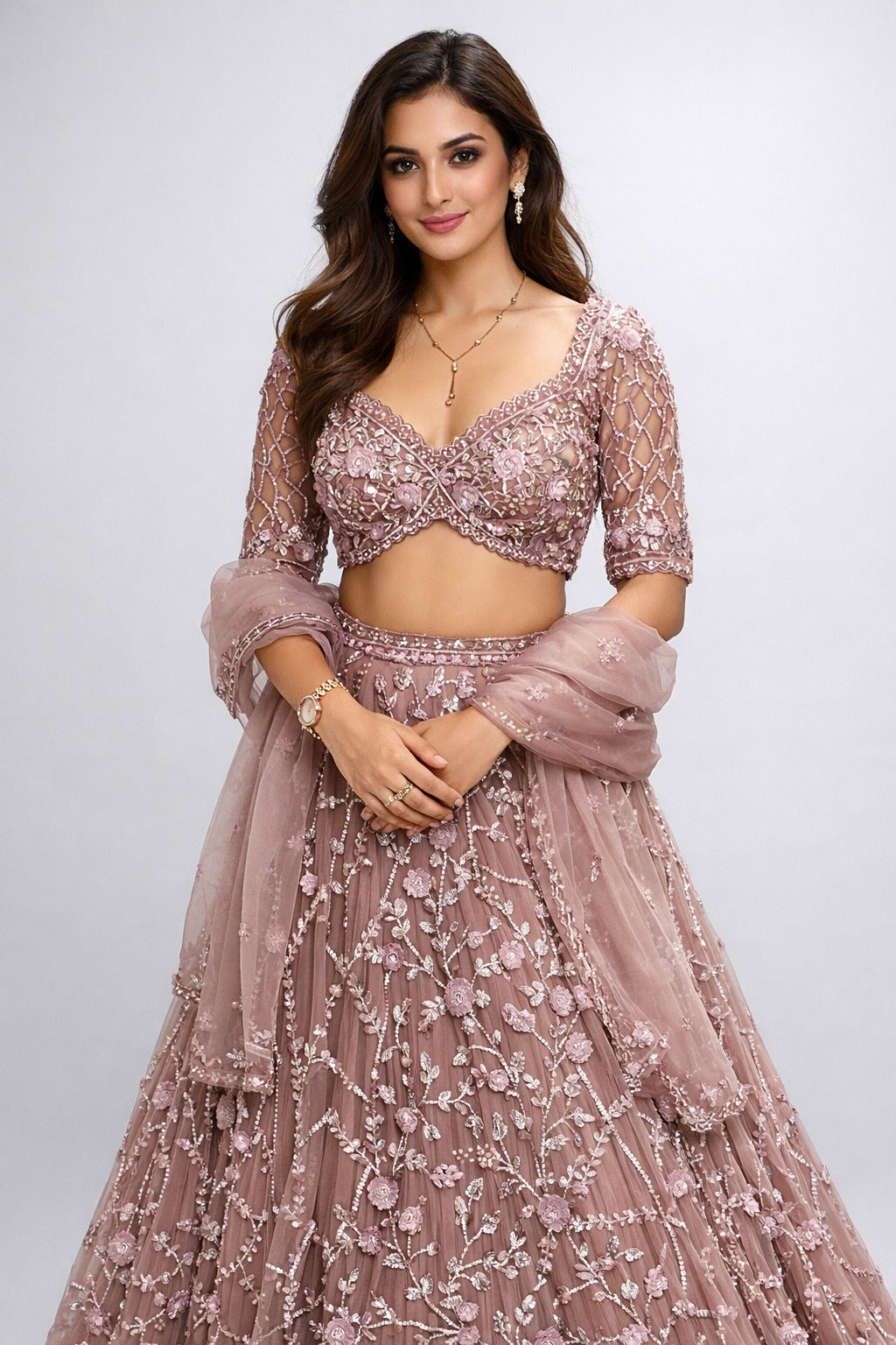 pink lehenga