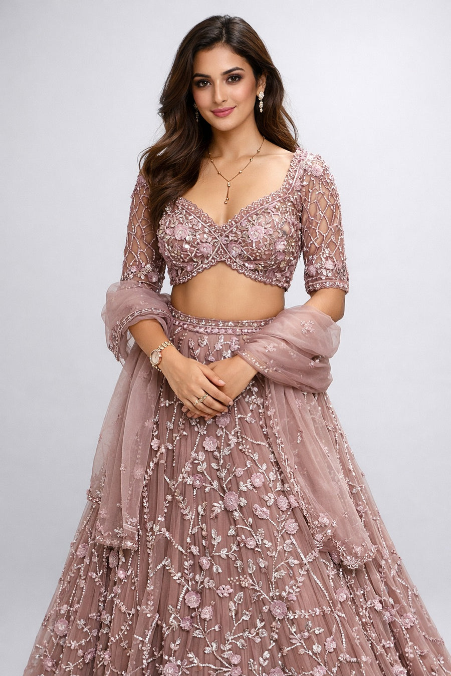 pink lehenga
