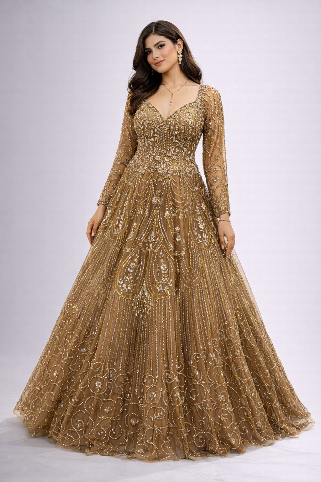 gold gown