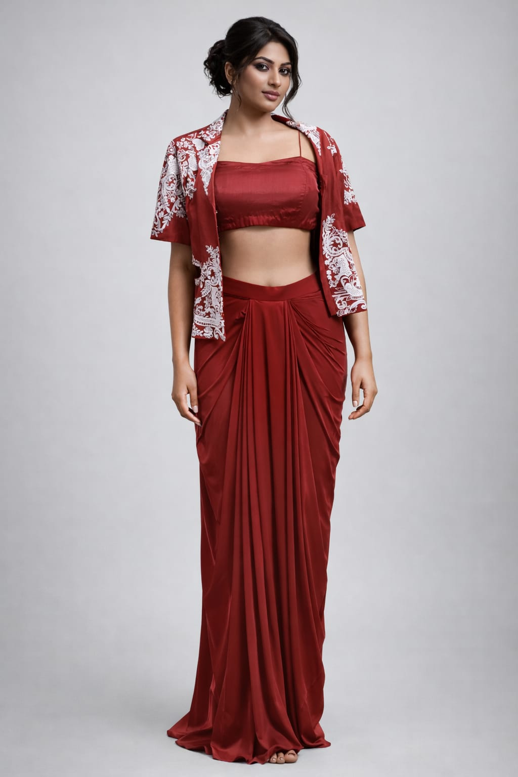 Red dhoti style