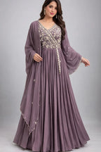 coffee anarkali suit