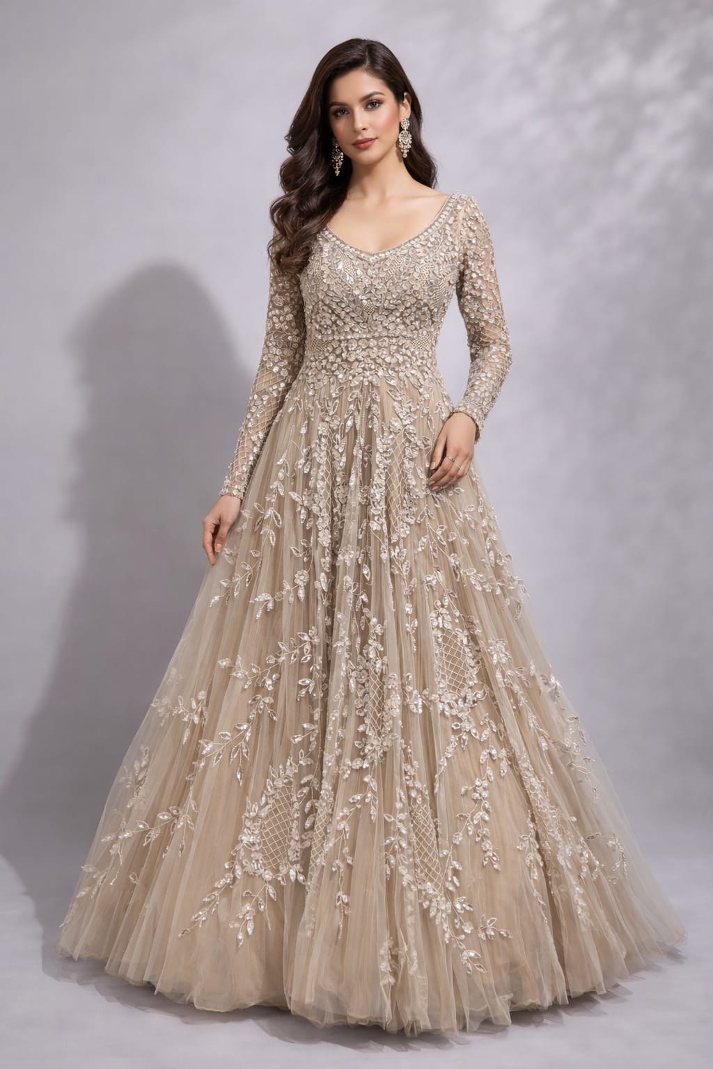 elegant beige gown