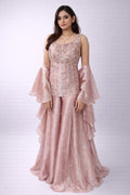 blush pink sharara set