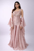 blush pink sharara set