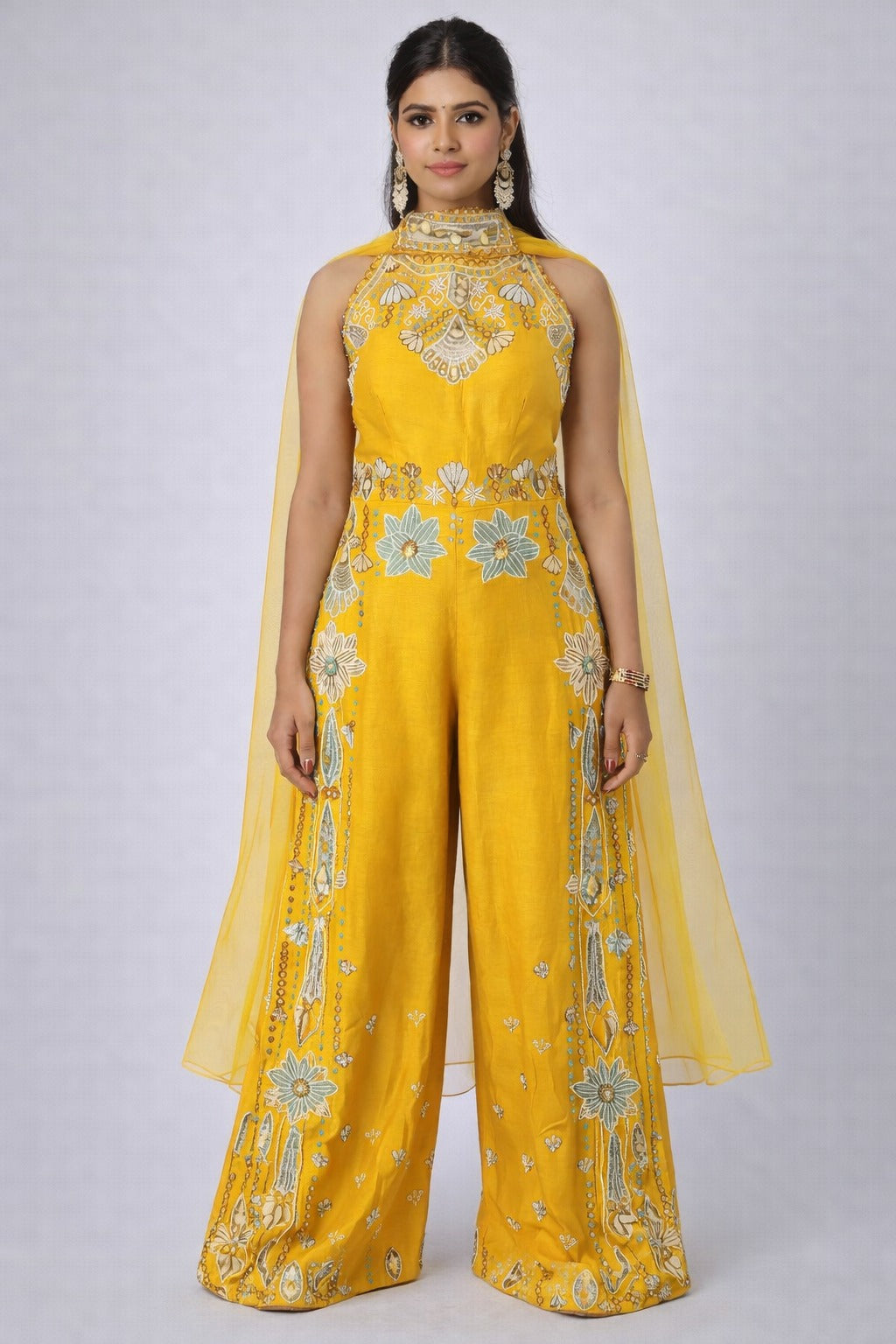 mustard jumpsuit