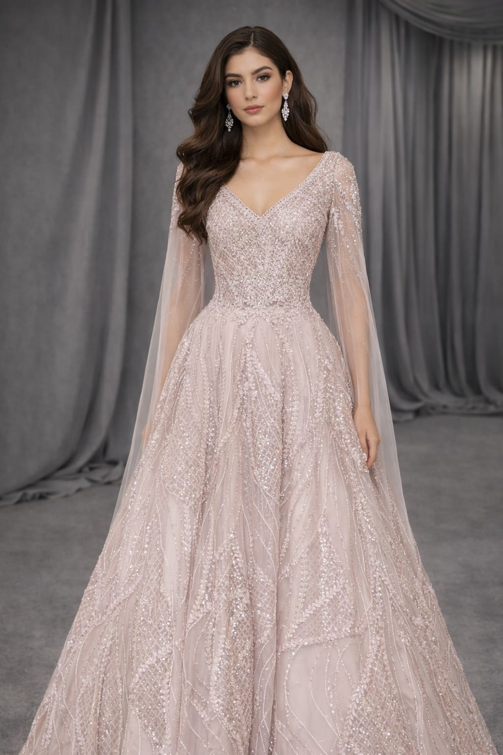 powder pink gown