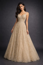  gold evening gown