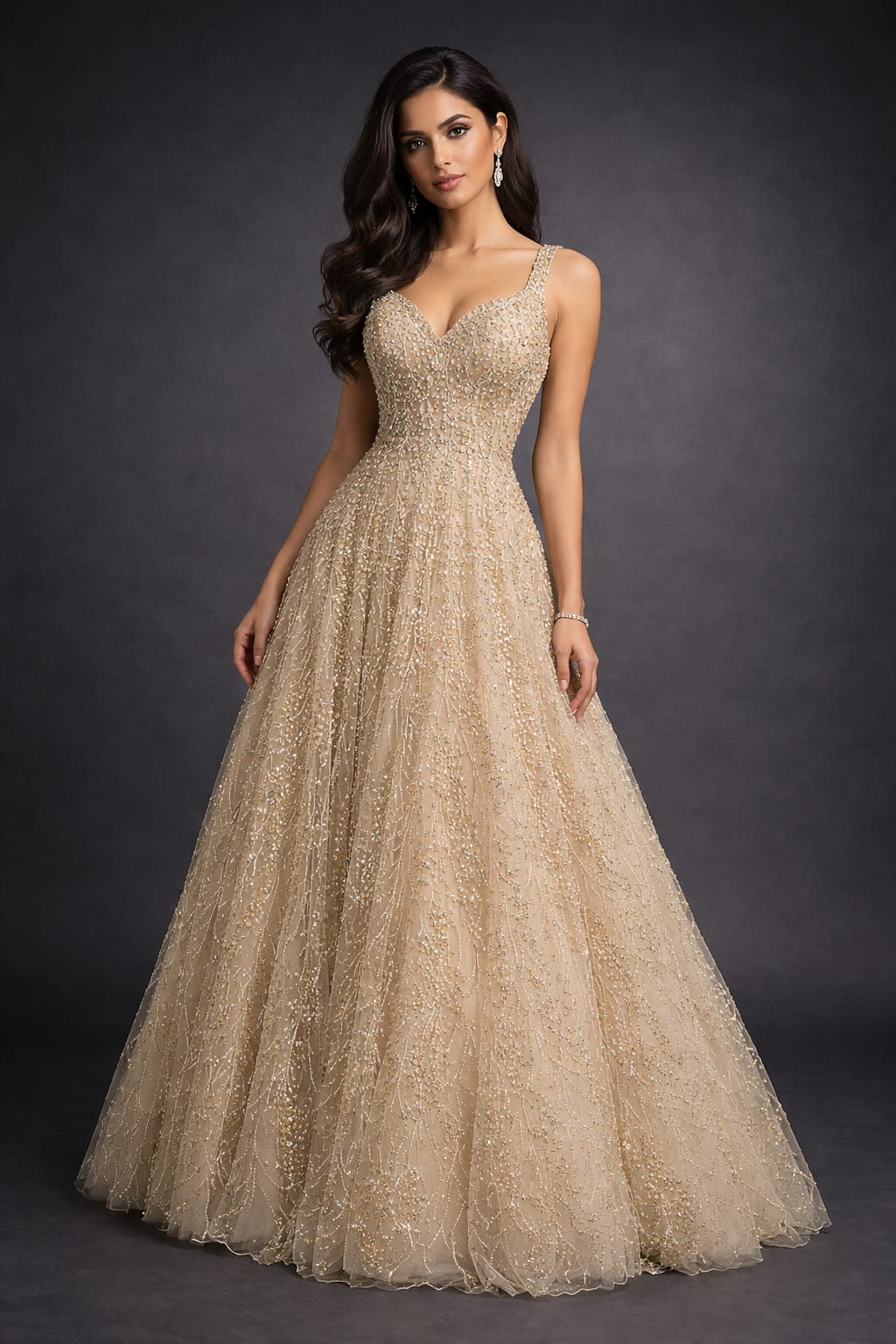  gold evening gown