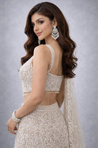 off white lehenga set