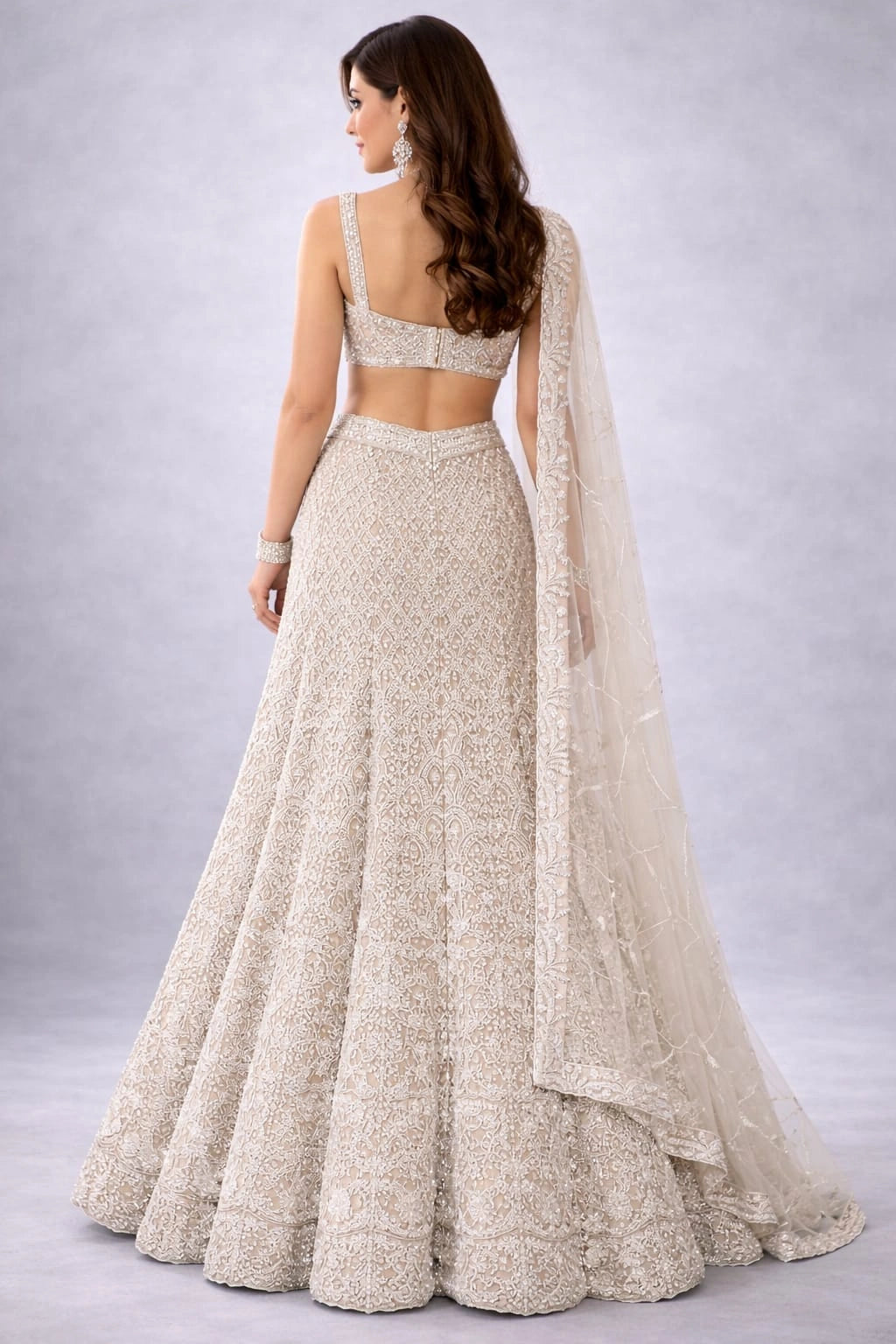 off white lehenga set
