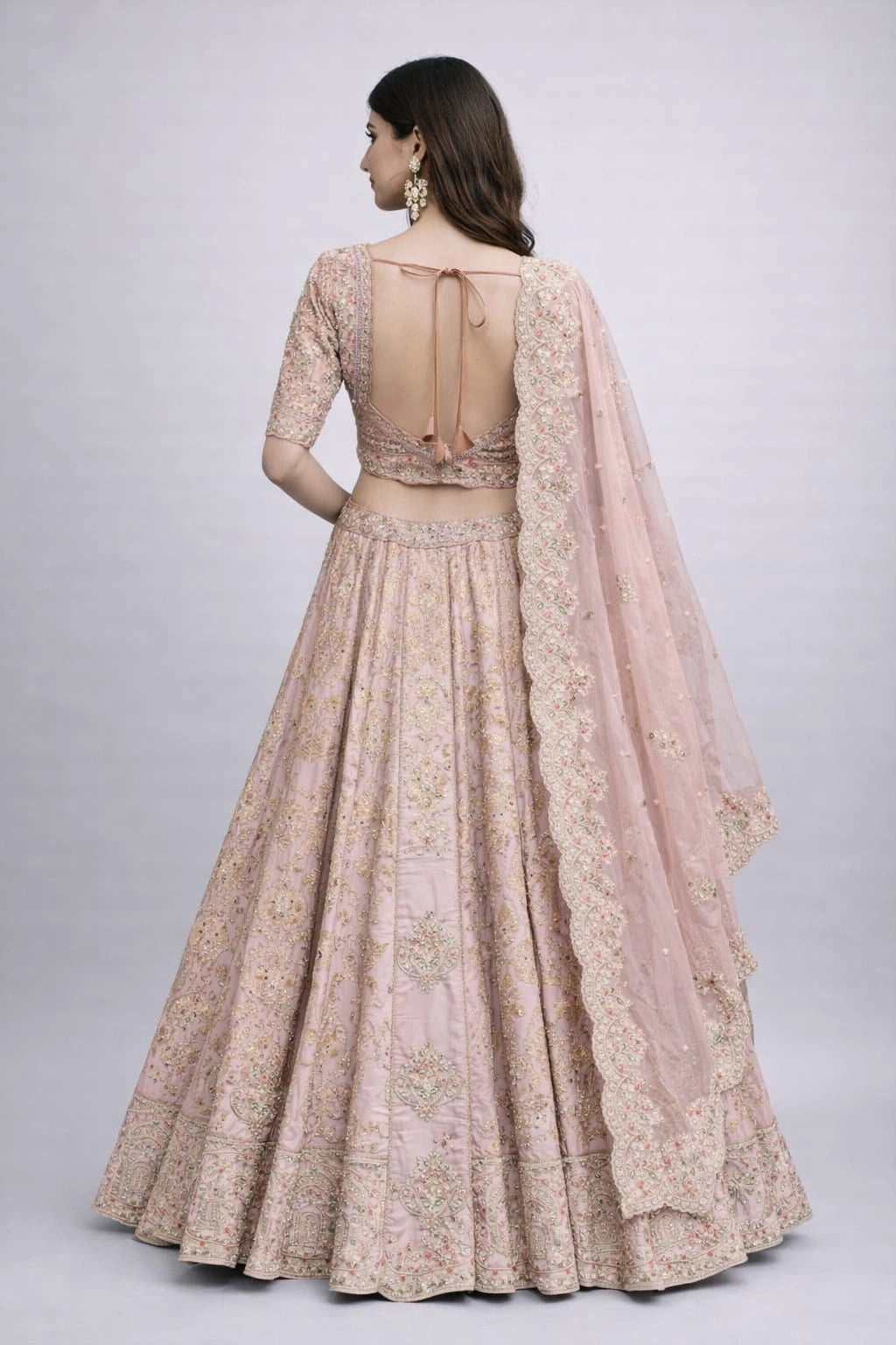  traditional pink embroidered outfit