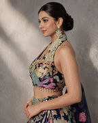 blue lehenga set