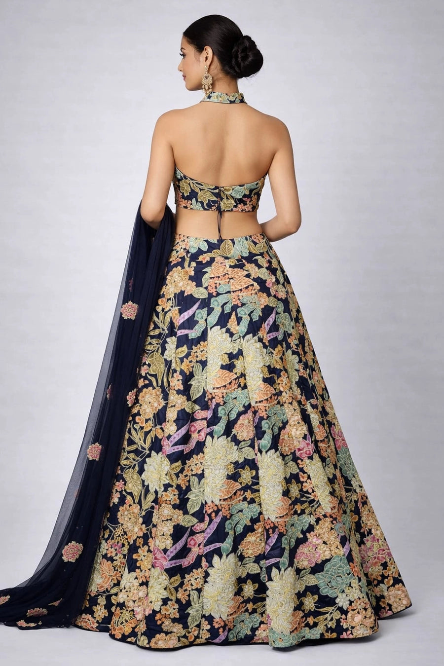 blue lehenga set