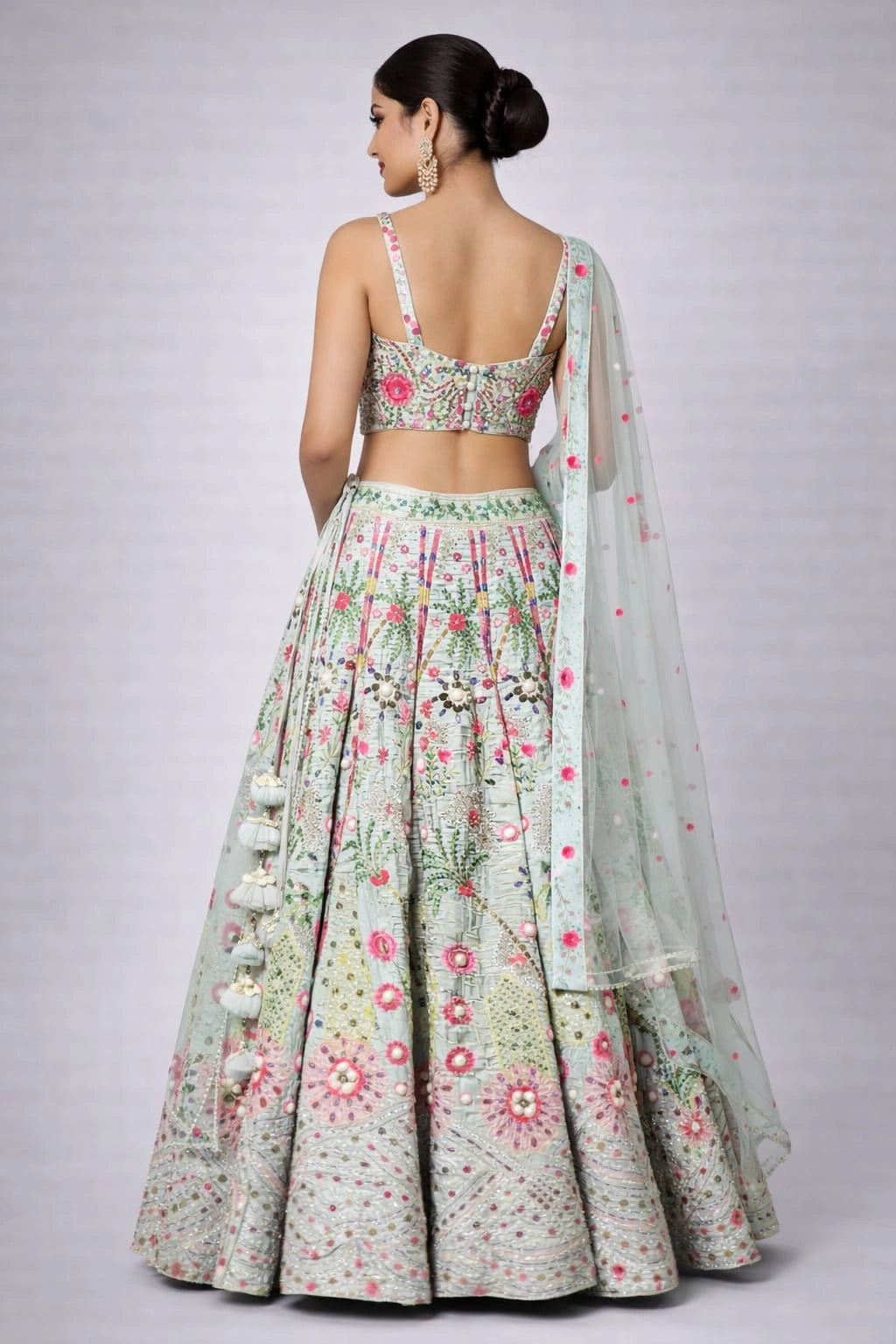 sea green lehenga set