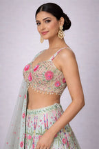 sea green lehenga set