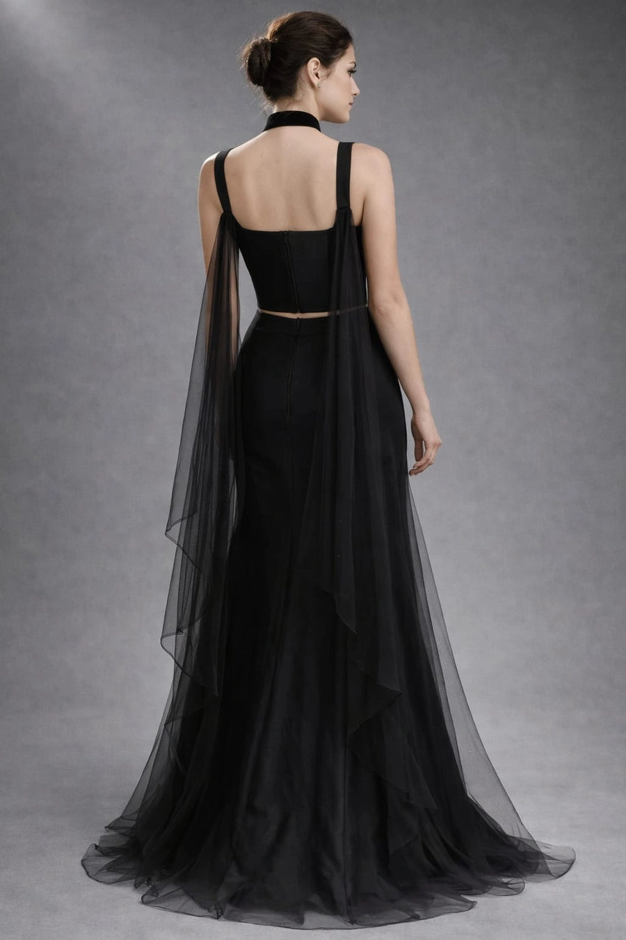 black lehenga set