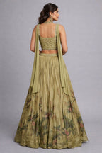 green floral lehenga set