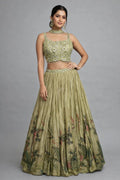 green floral lehenga set