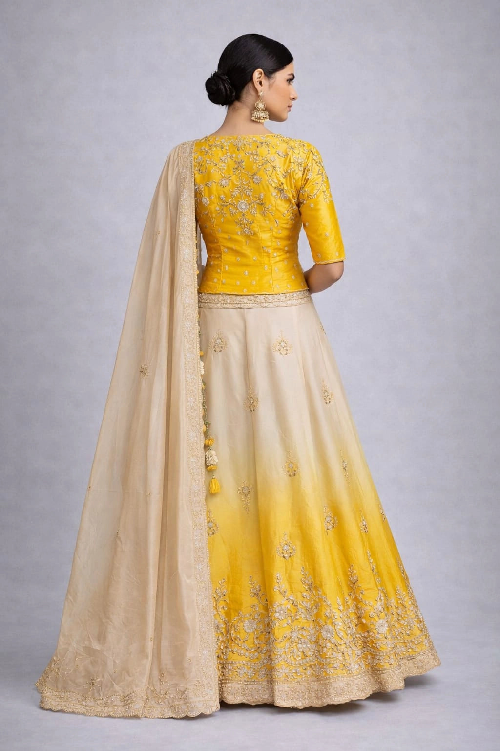 mustard lehenga set