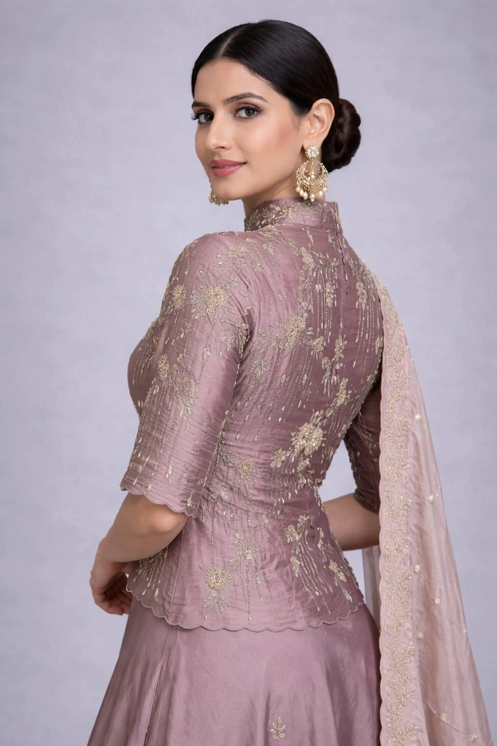 lavender lehenga set