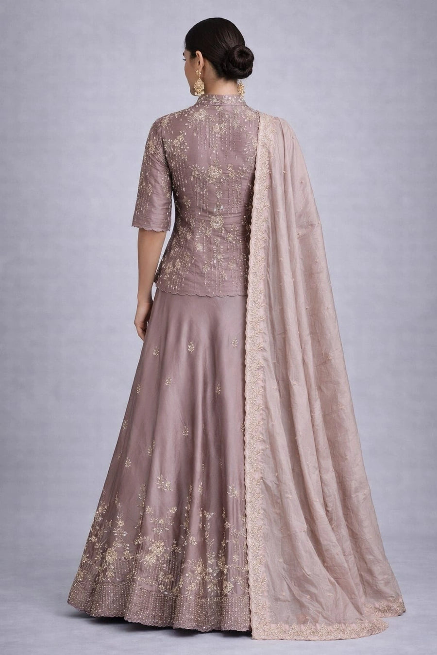 lavender lehenga set