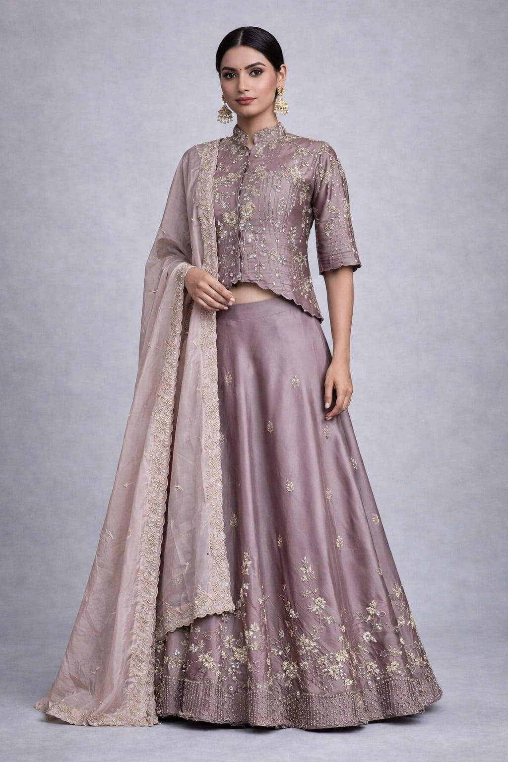 lavender lehenga set