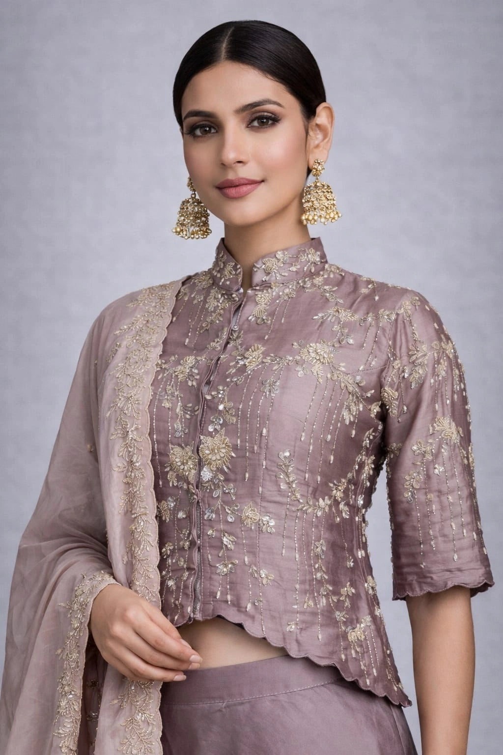 lavender lehenga set