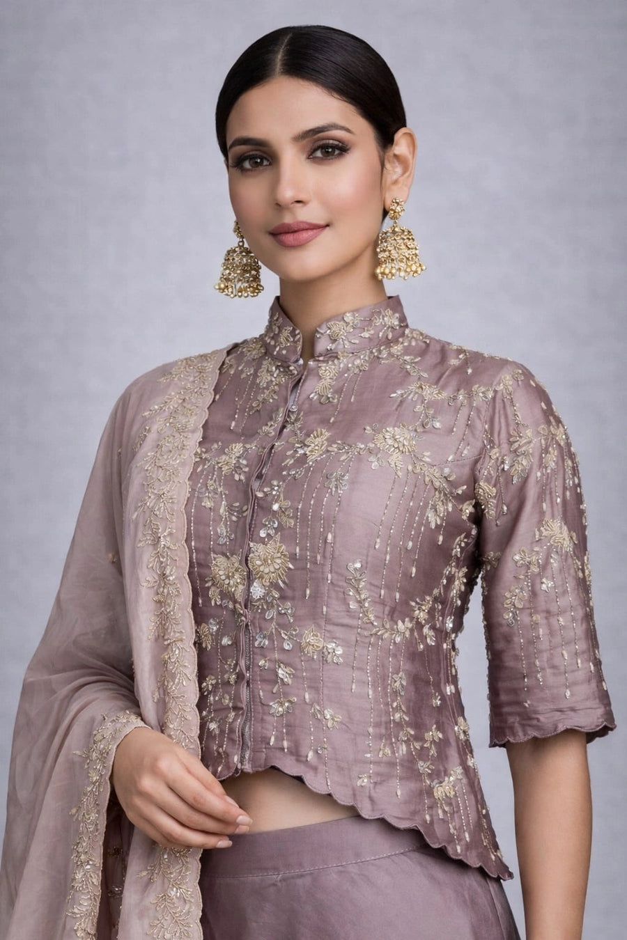 lavender lehenga set
