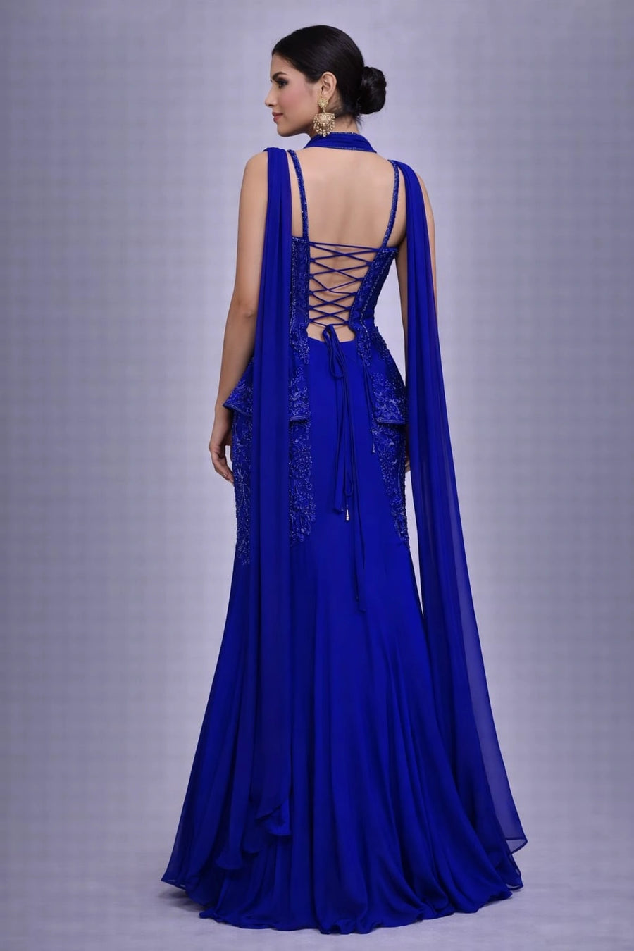 blue lehenga set
