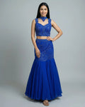navy blue lehenga