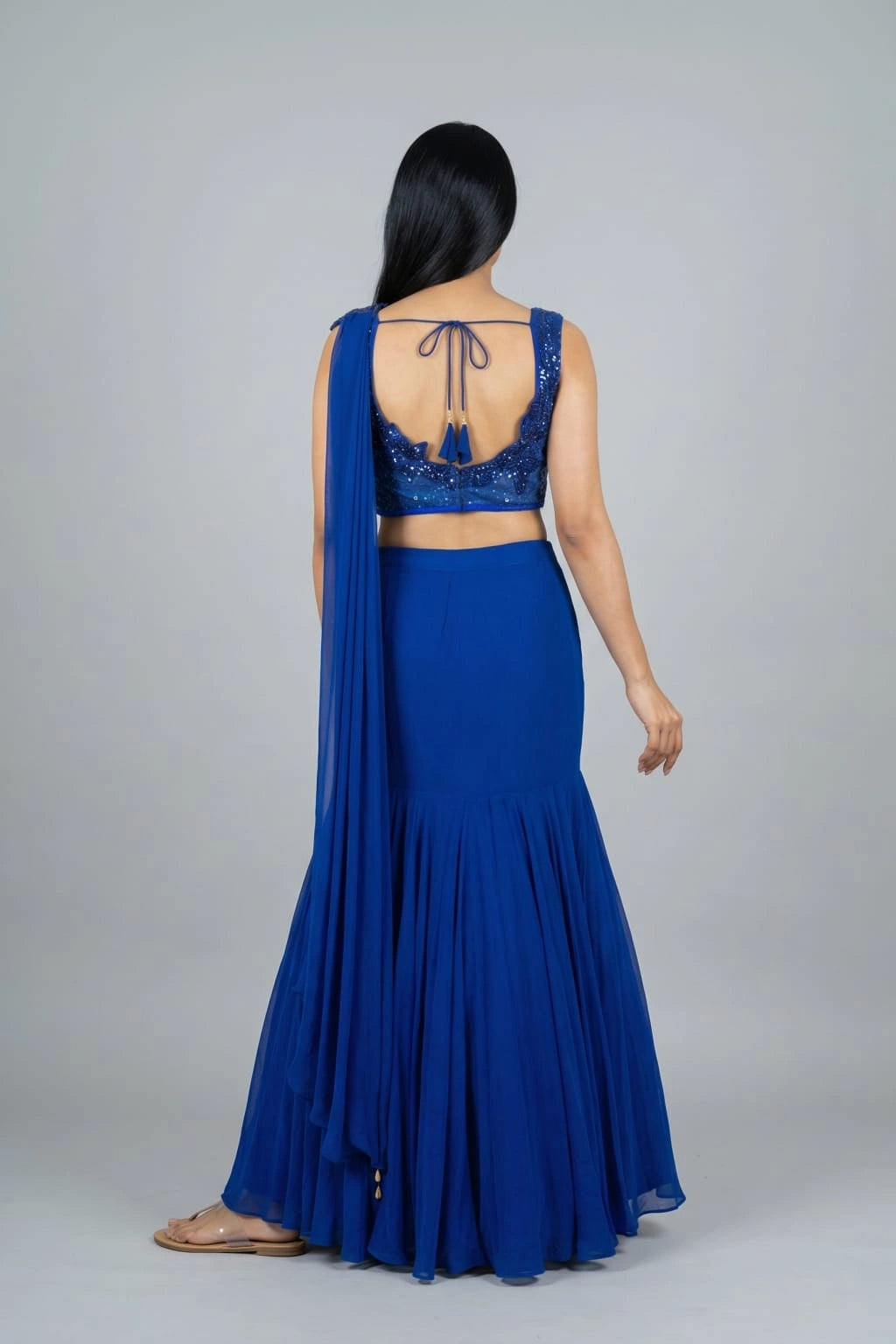 teal blue lehenga set
